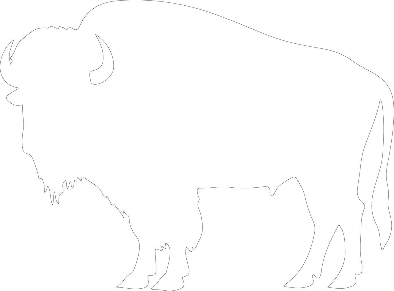 bison  outline silhouette vector