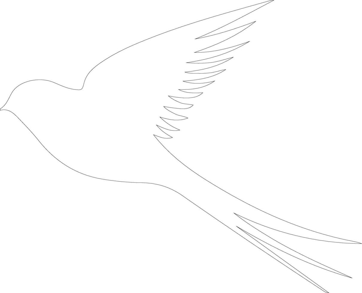 swift outline silhouette vector