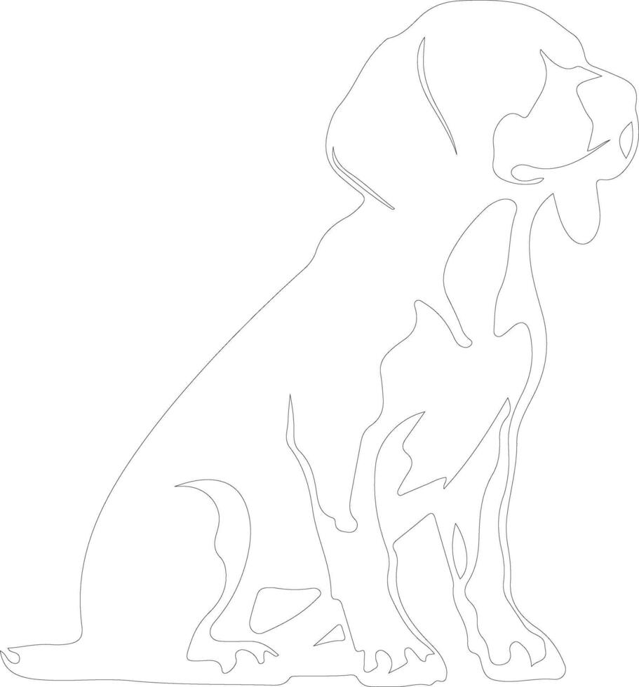 Beagle  outline silhouette vector