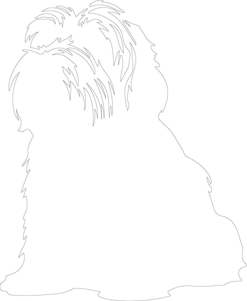 Otterhound  outline silhouette vector