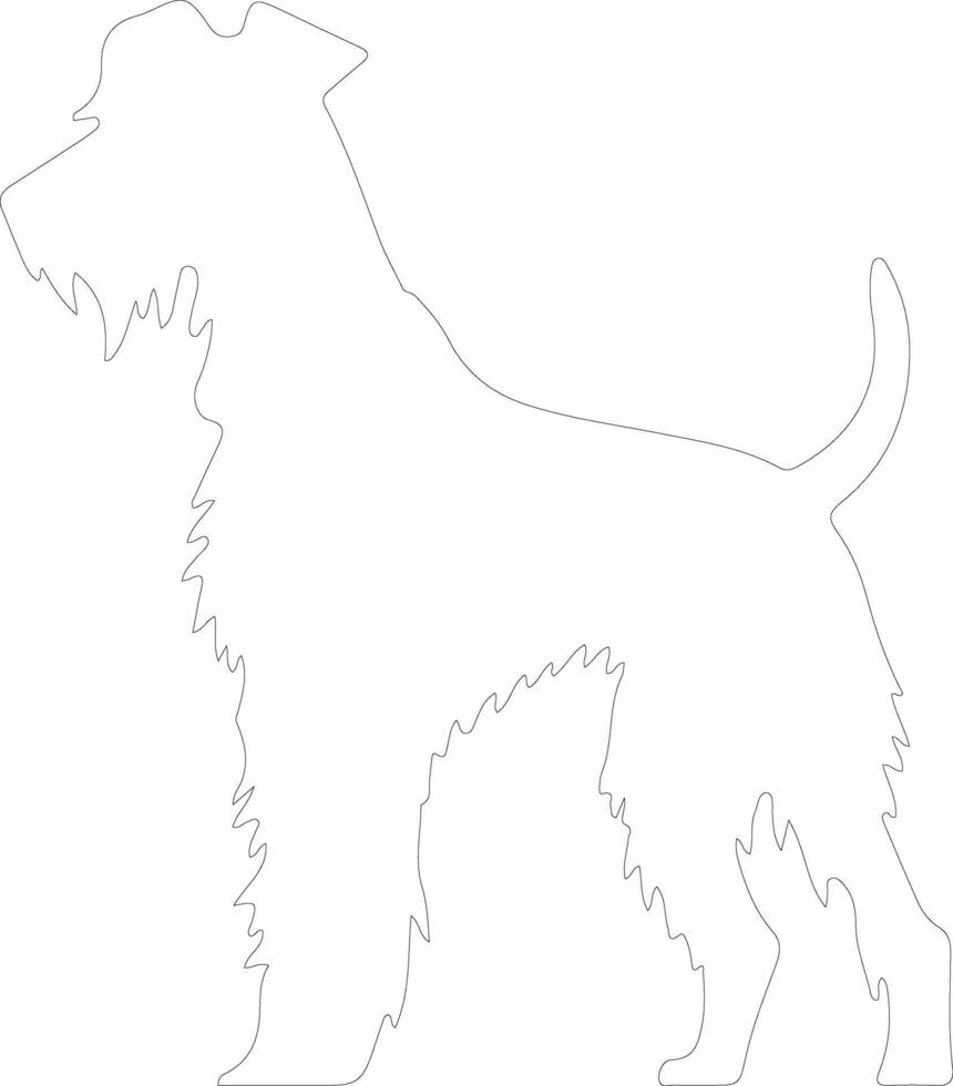 Irish Terrier  outline silhouette vector