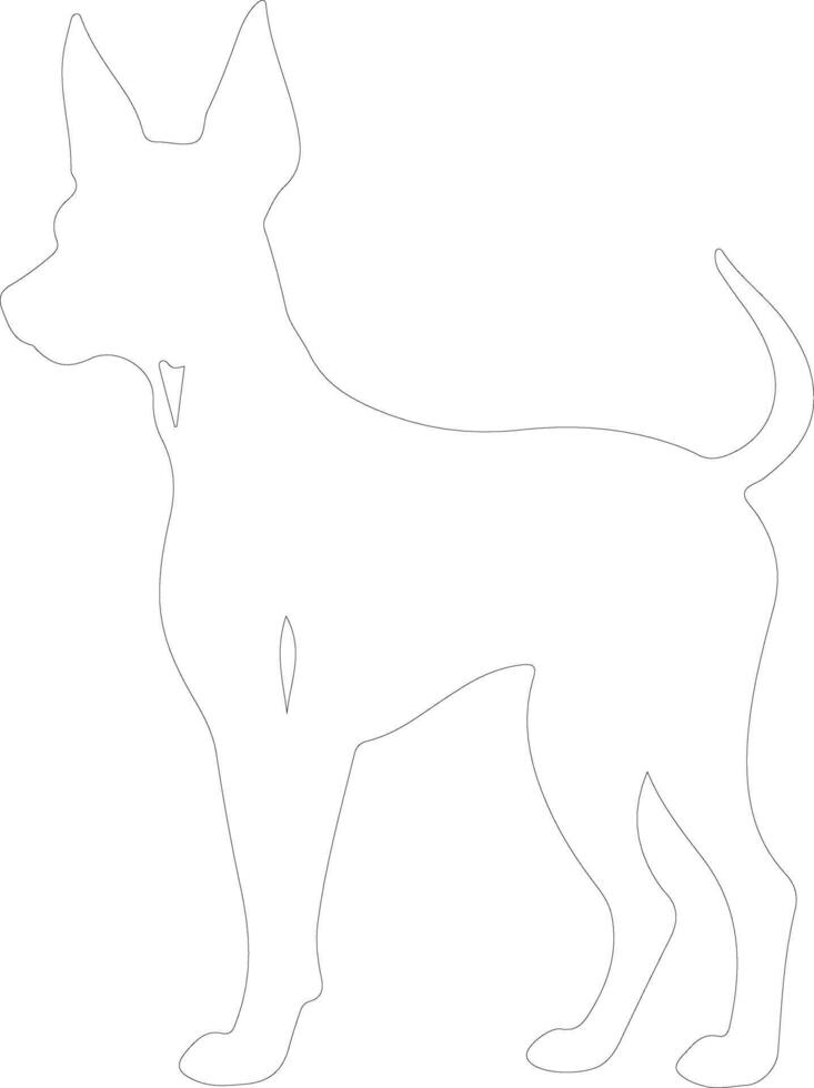 Manchester Terrier  outline silhouette vector