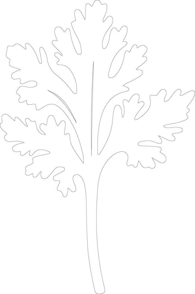 celery  outline silhouette vector