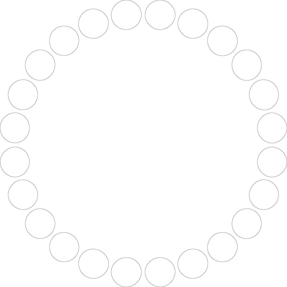Circle  outline silhouette vector