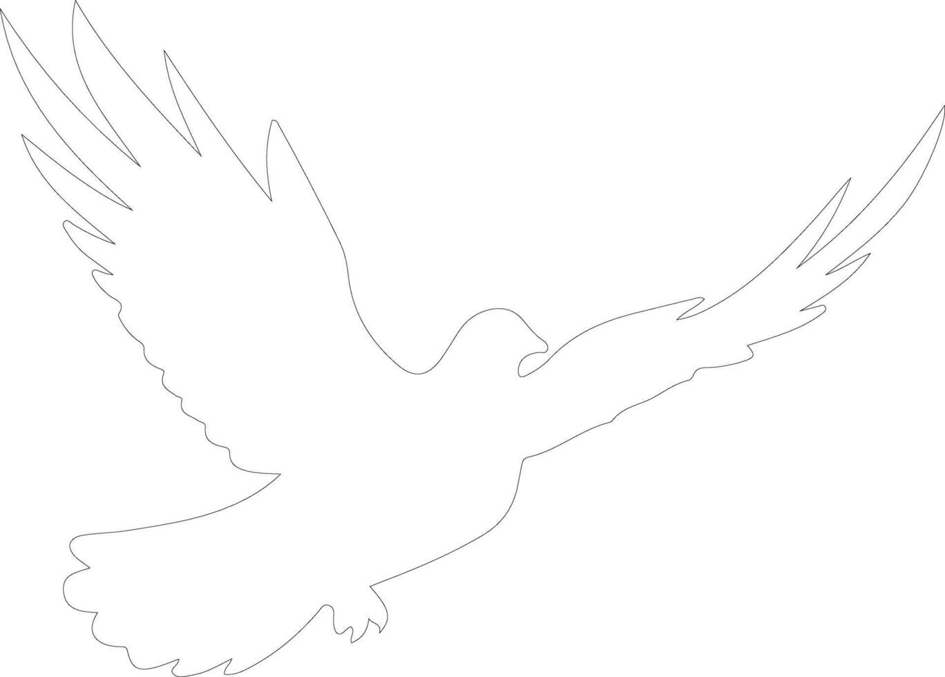 dove   outline silhouette vector