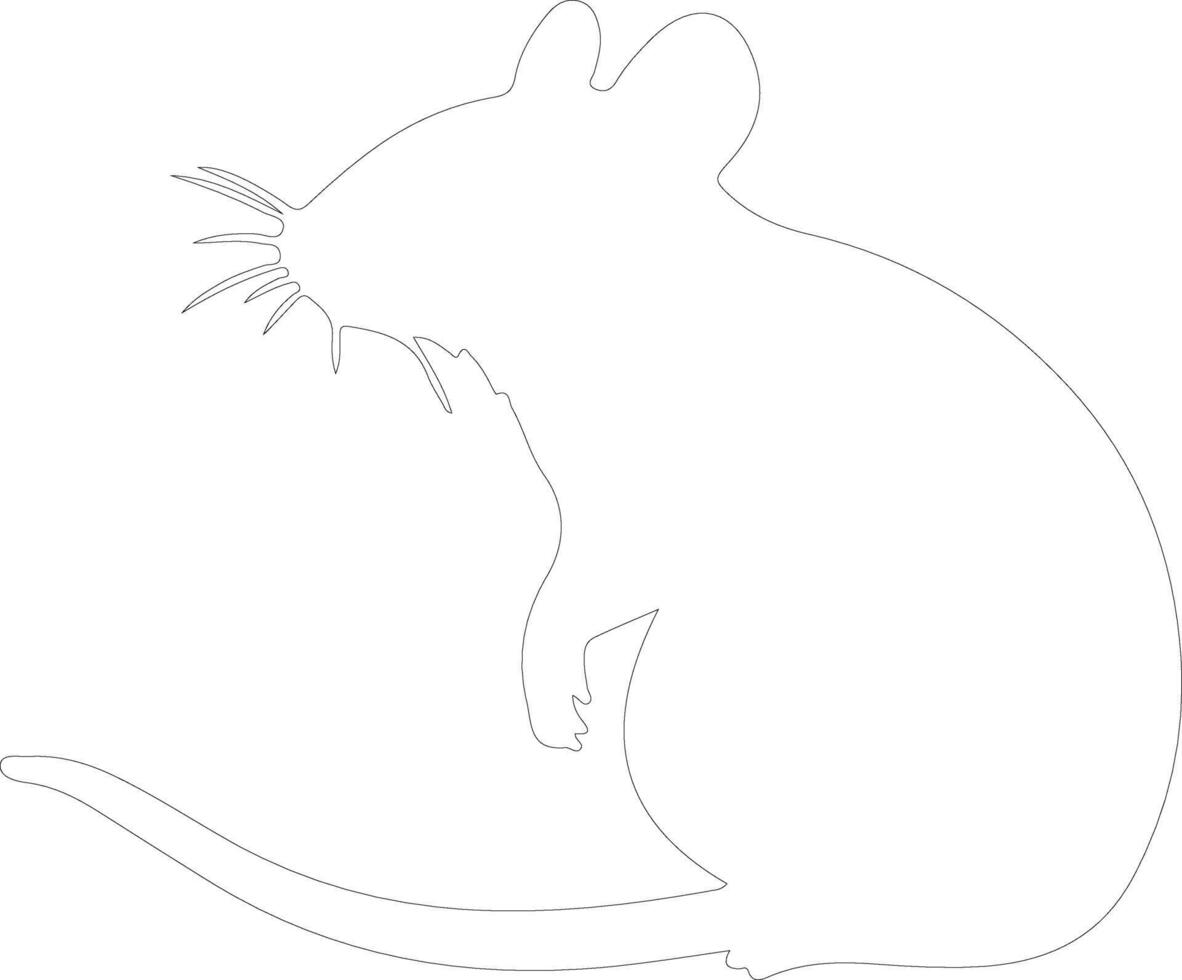 rat   outline silhouette vector