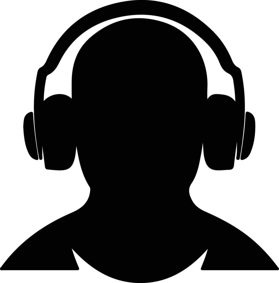 Audio icon black silhouette vector
