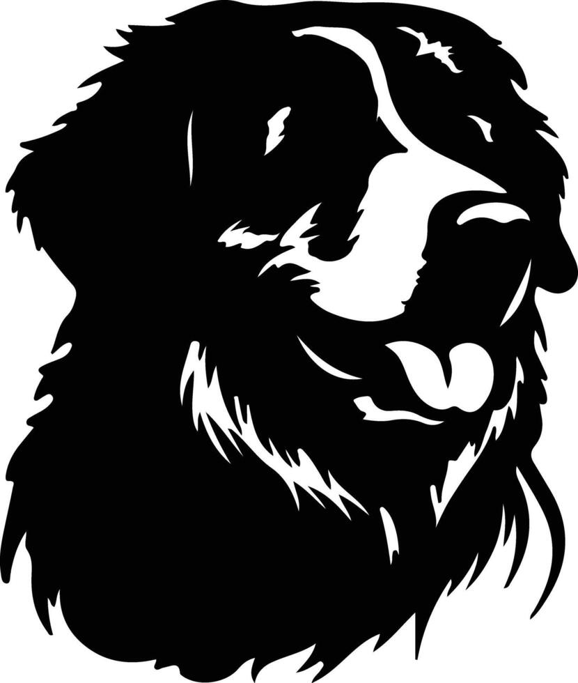 Great Pyrenees  silhouette portrait vector