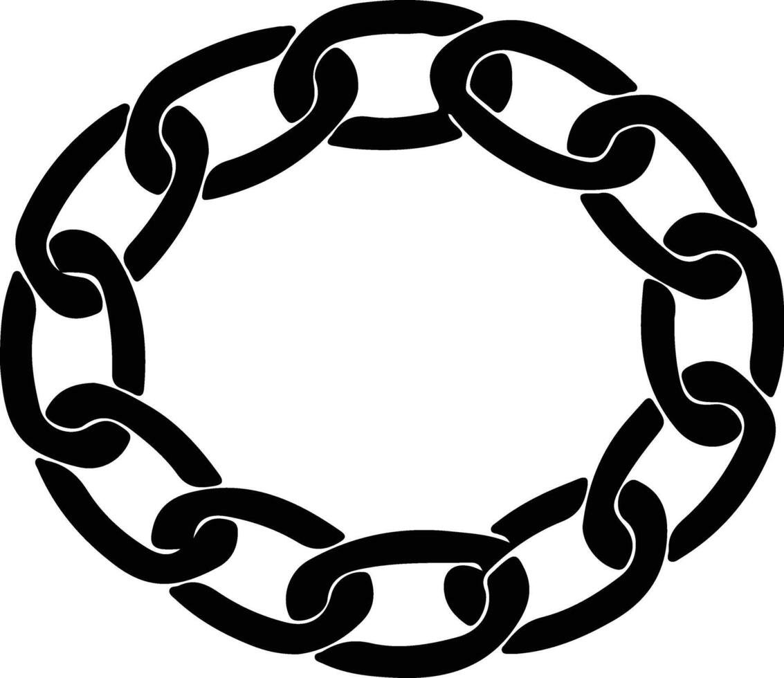 Chain icon  black silhouette vector