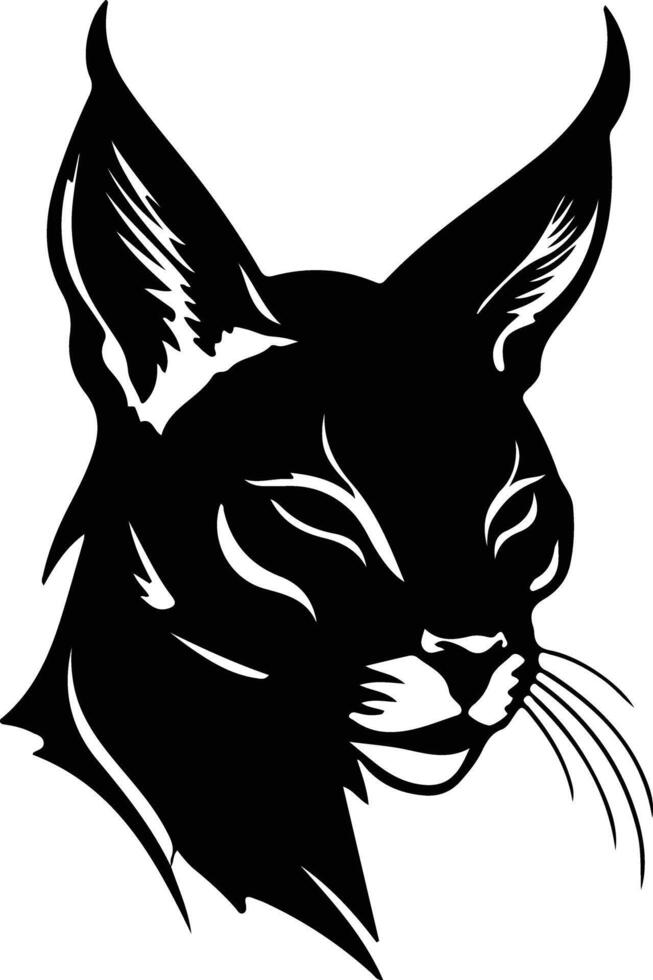 lince silueta retrato vector