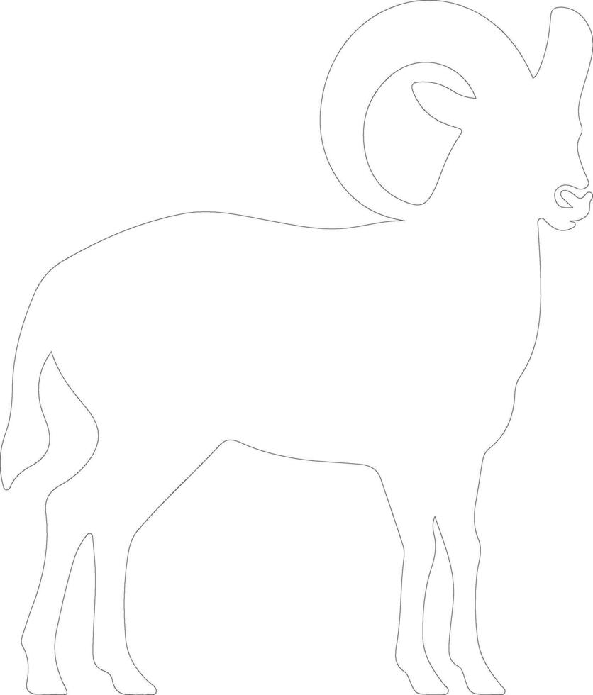 bighorn sheep  outline silhouette vector