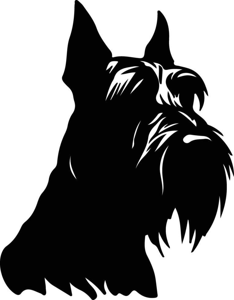 Giant Schnauzer   black silhouette vector