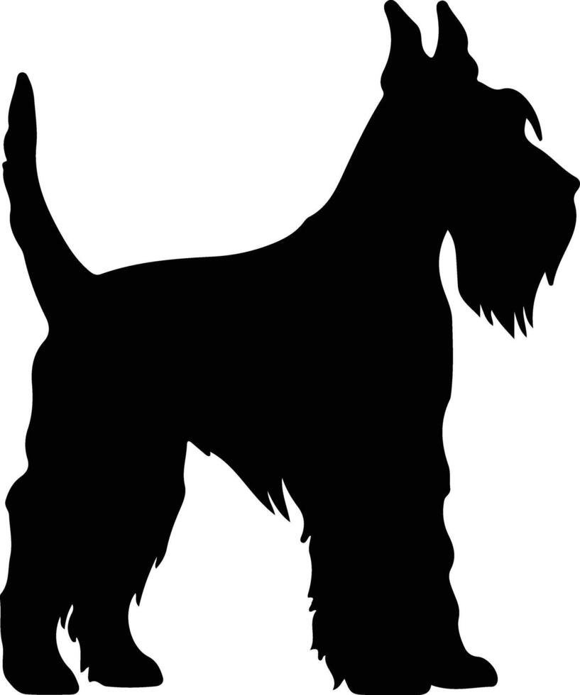 Giant Schnauzer    black silhouette vector