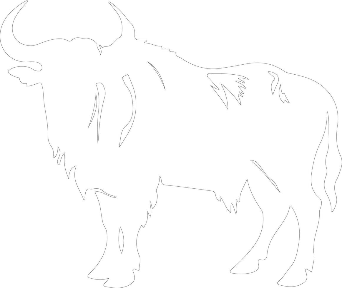 gnu   outline silhouette vector