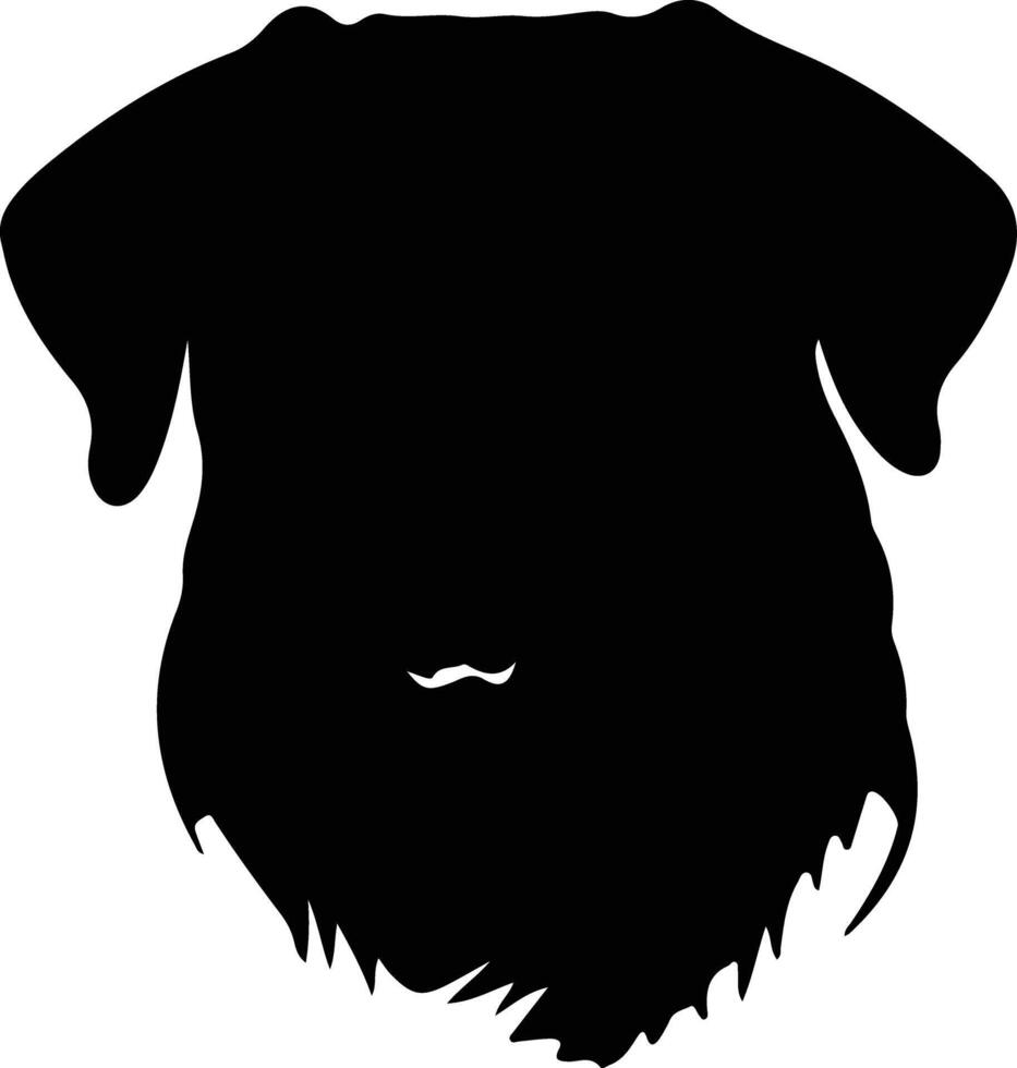 Rottweiler  silhouette portrait vector
