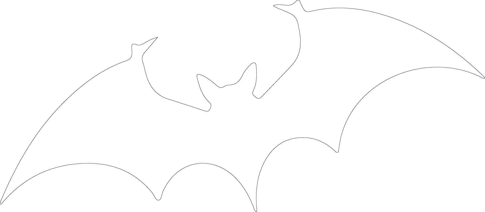 fruit bat    outline silhouette vector