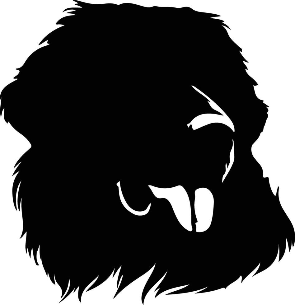 Leonberger  silhouette portrait vector