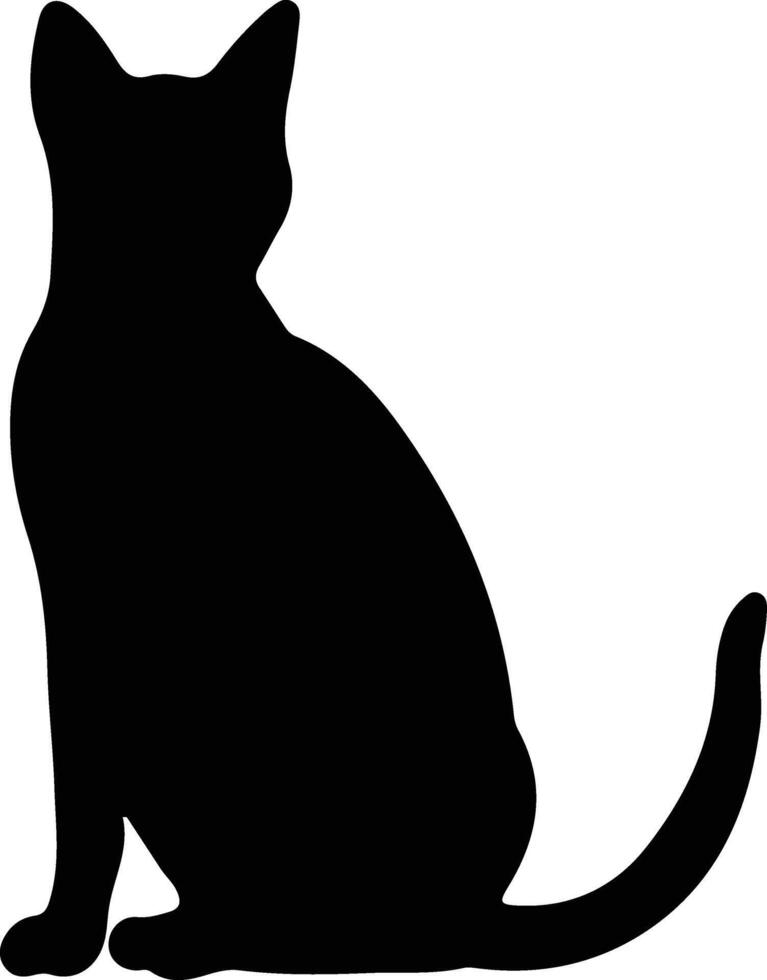 Burmese Cat black silhouette 38496772 Vector Art at Vecteezy