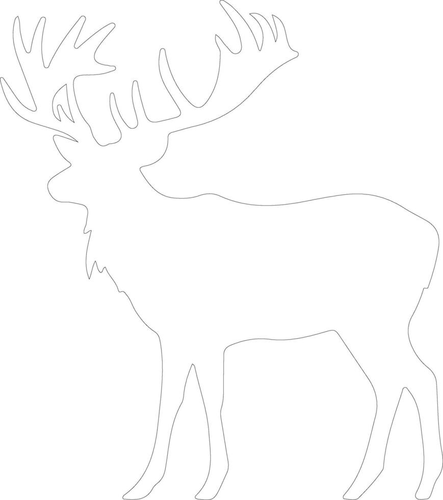 caribou outline silhouette vector