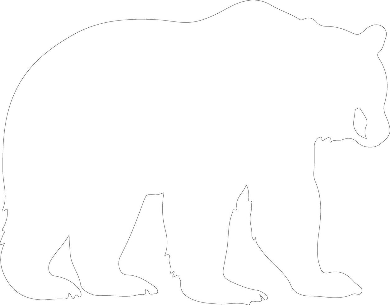 black bear  outline silhouette vector