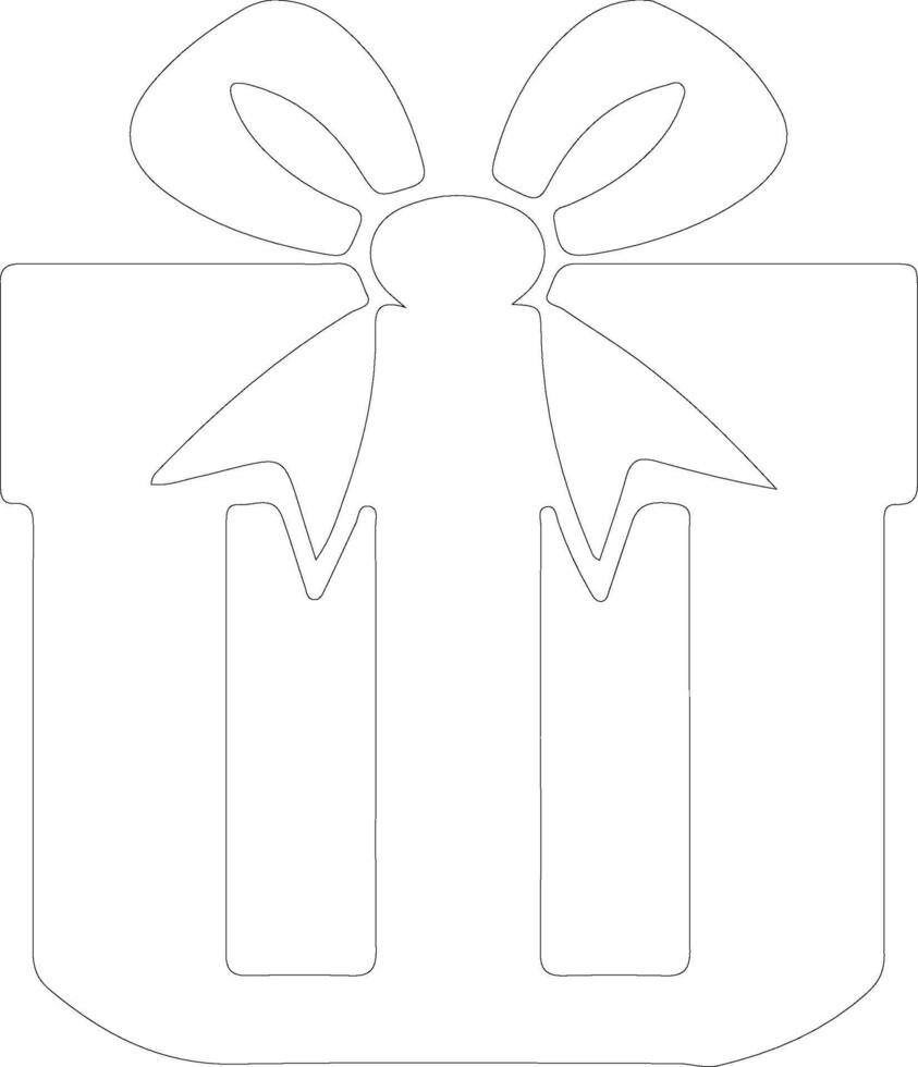 Gift icon  outline silhouette vector