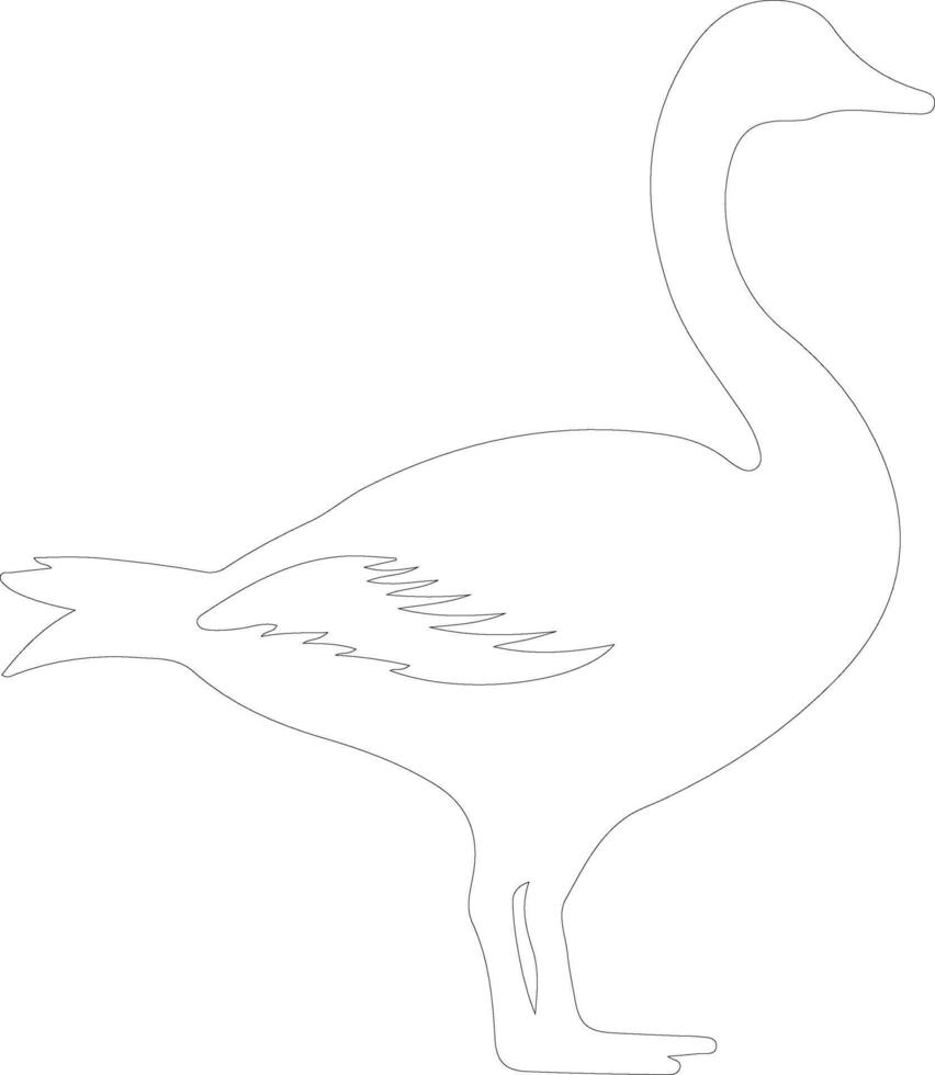 goose  outline silhouette vector