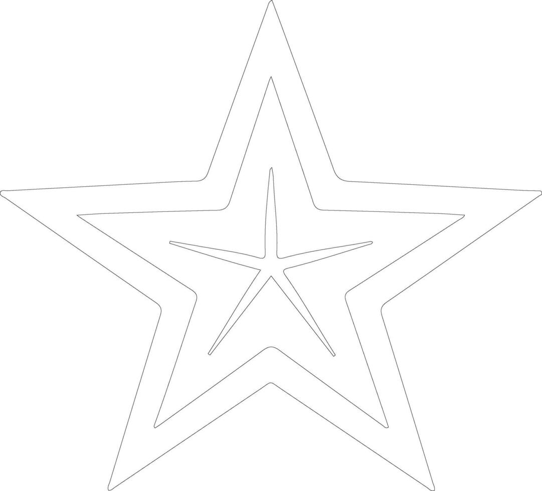 Star  outline silhouette vector