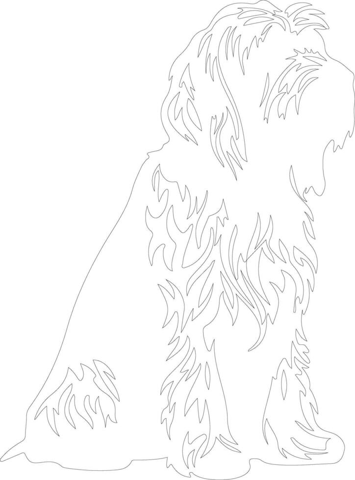 Otterhound  outline silhouette vector