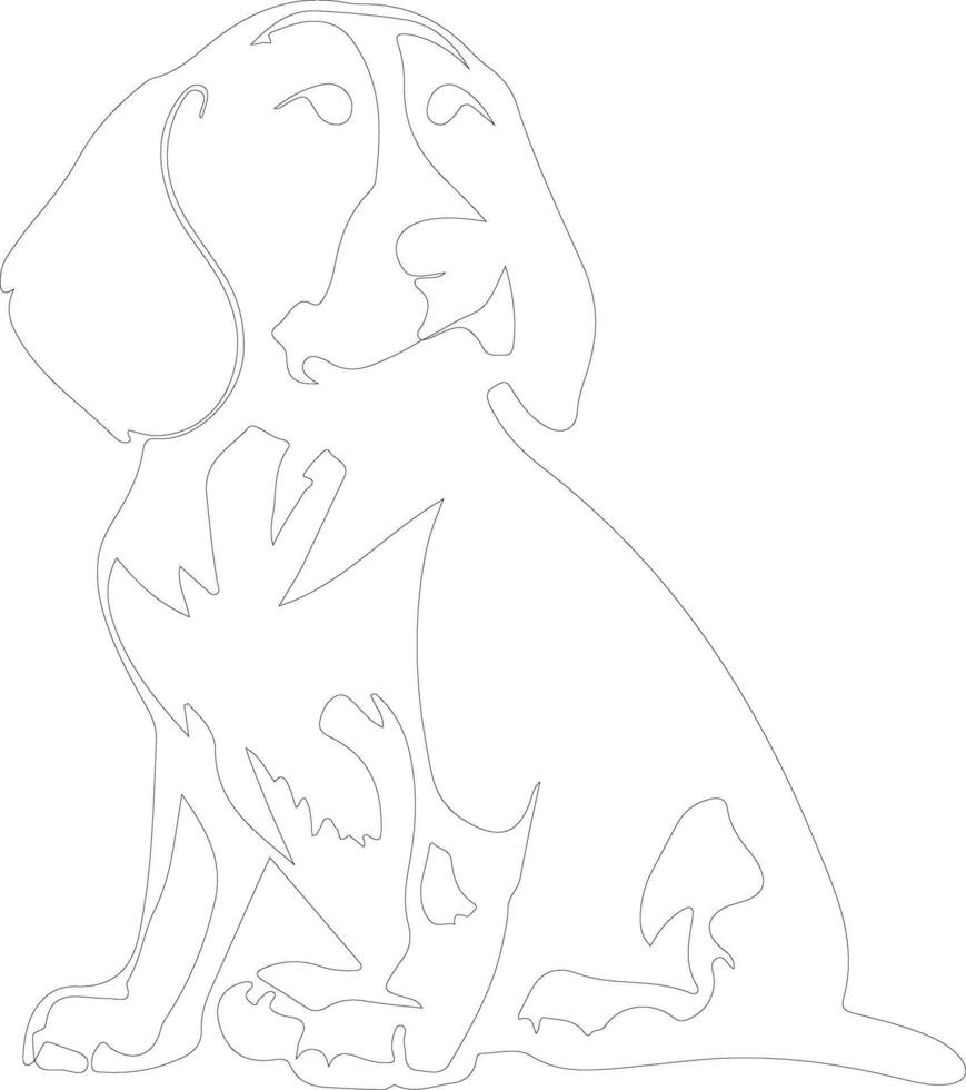 Beagle  outline silhouette vector