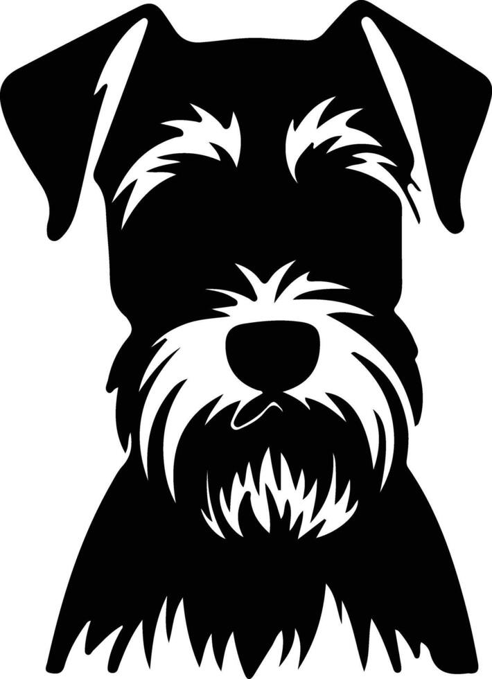 miniatura Schnauzer negro silueta vector