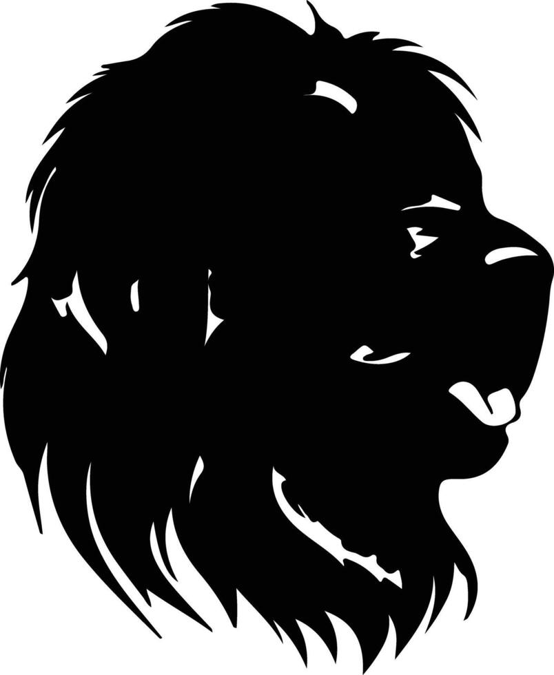 Leonberger  silhouette portrait vector