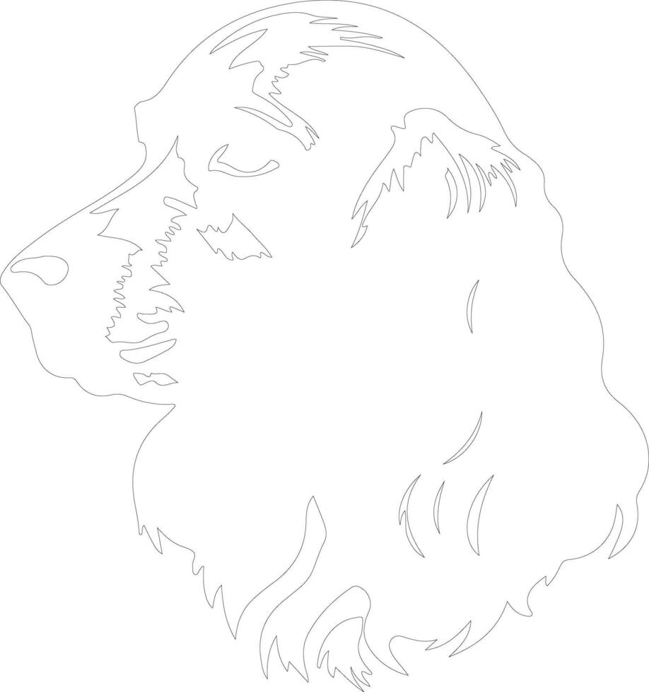 Cocker Spaniel  outline silhouette vector