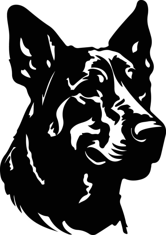 Beauceron  silhouette portrait vector