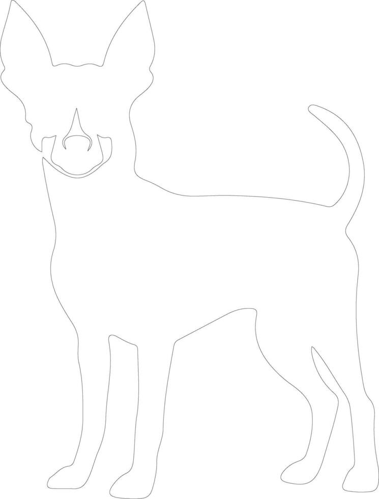 Miniature Pinscher  outline silhouette vector