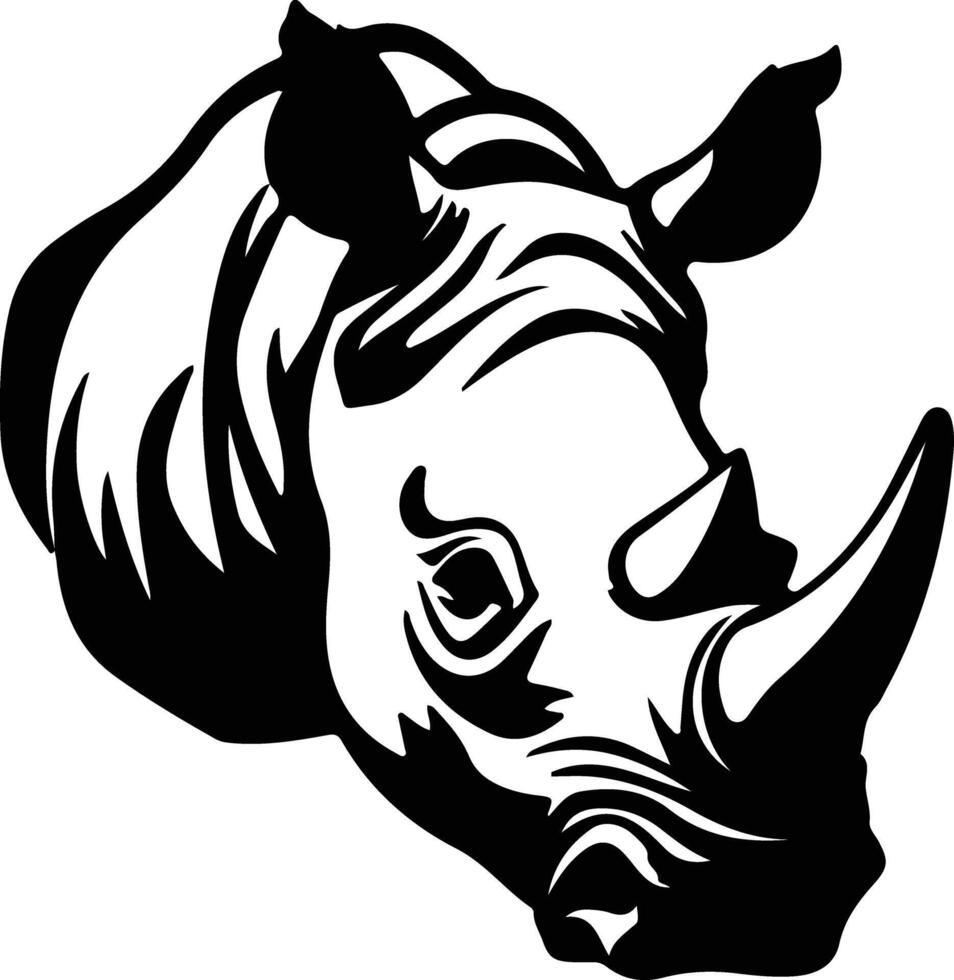 Arsinoitherium  silhouette portrait vector