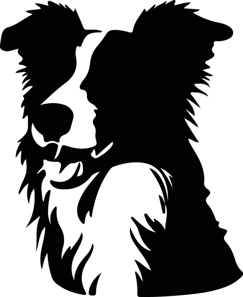 Border Collie   black silhouette vector