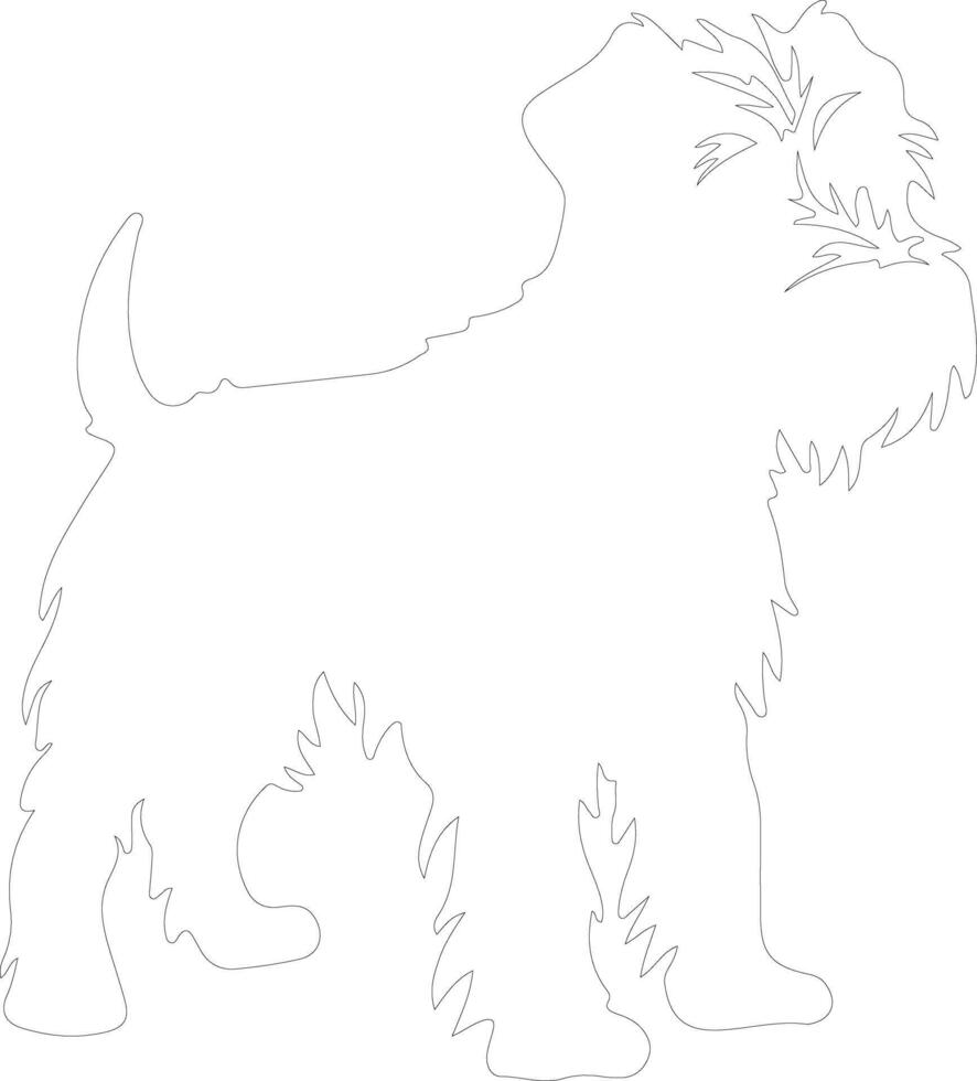 Glen of Imaal Terrier  outline silhouette vector