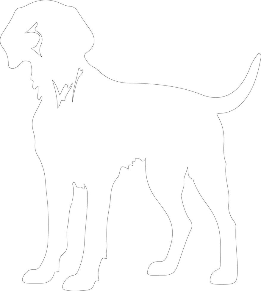 Small Munsterlander Pointer  outline silhouette vector