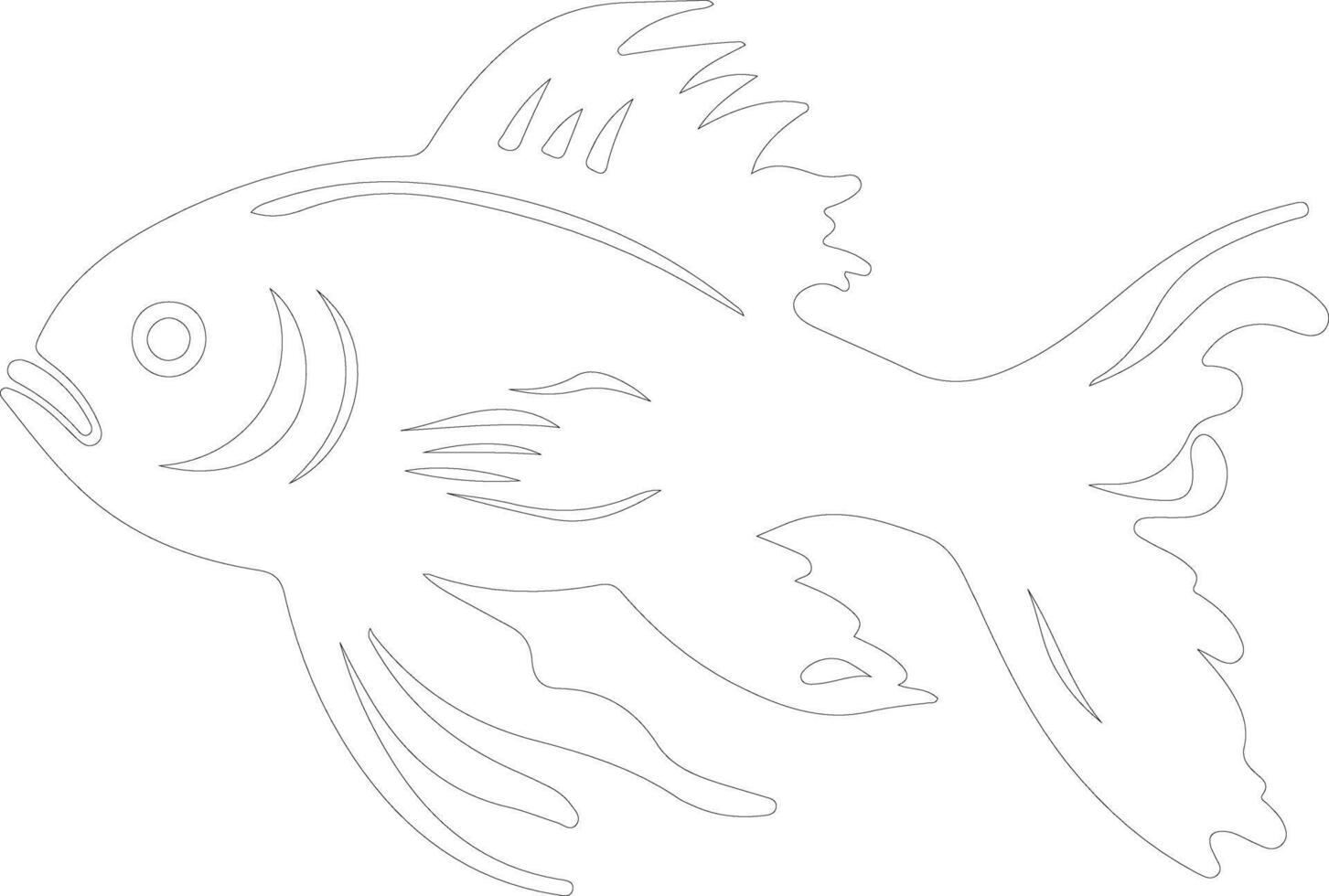 pupfish   outline silhouette vector
