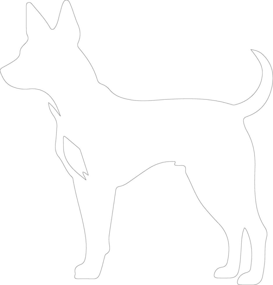 Basenji  outline silhouette vector