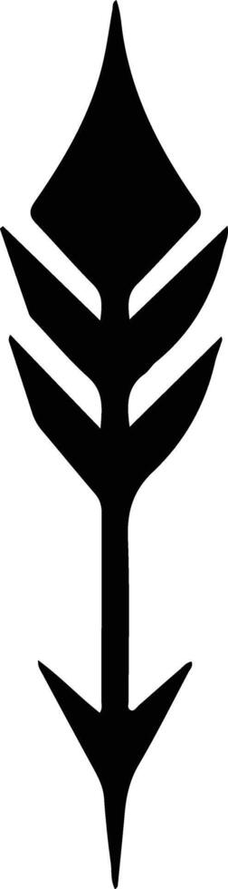Arrow icon black silhouette vector