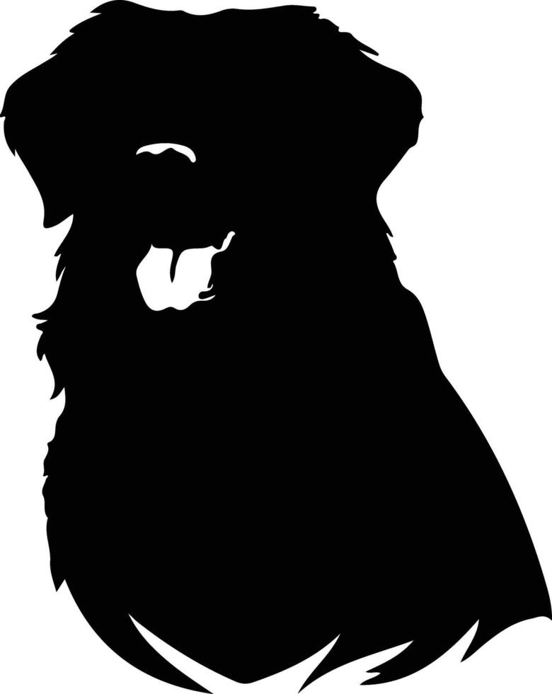 Great Pyrenees  silhouette portrait vector