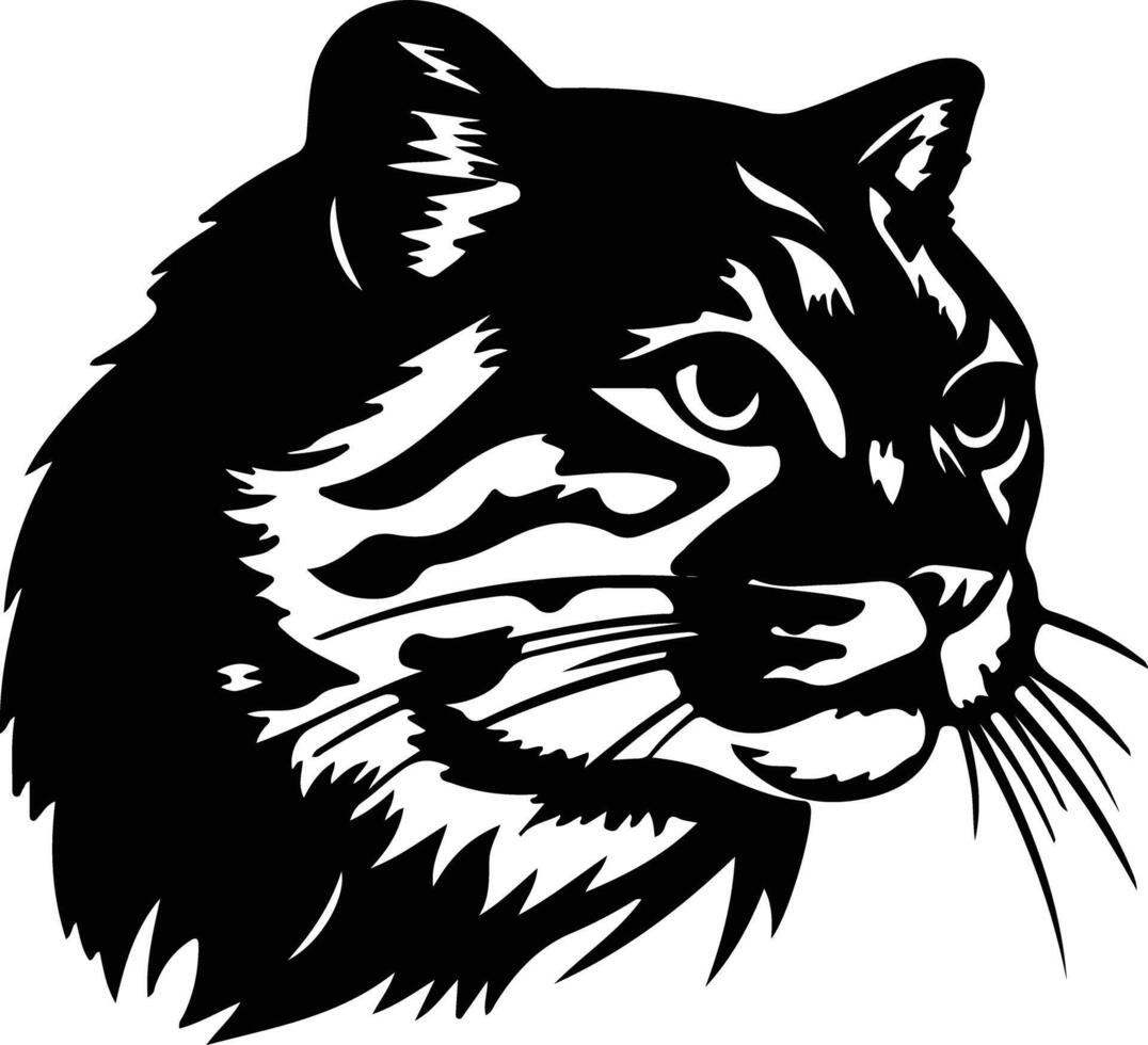 Fishing Cat  silhouette portrait vector