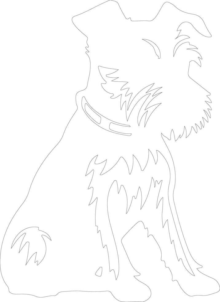 terrier   outline silhouette vector