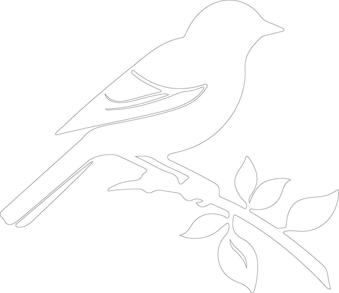 tanager   outline silhouette vector