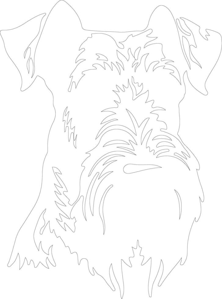 Airedale Terrier  outline silhouette vector