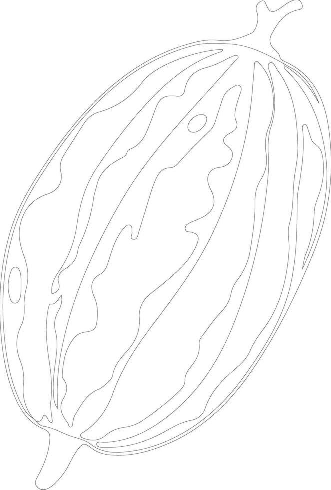 papaya  outline silhouette vector