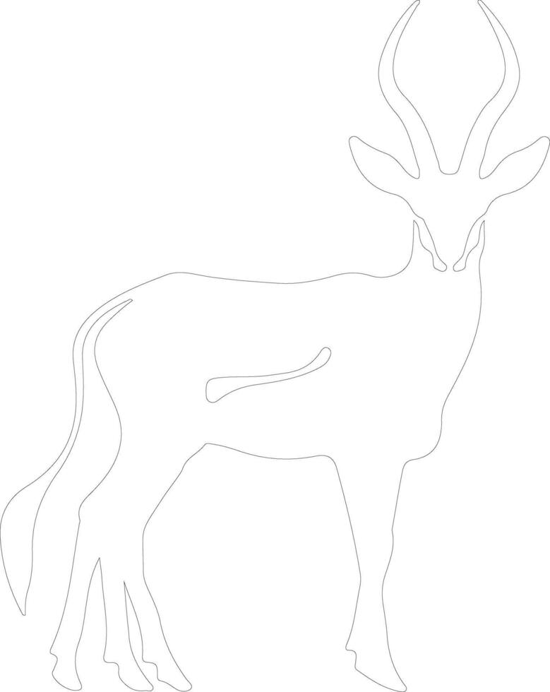 antelope  outline silhouette vector