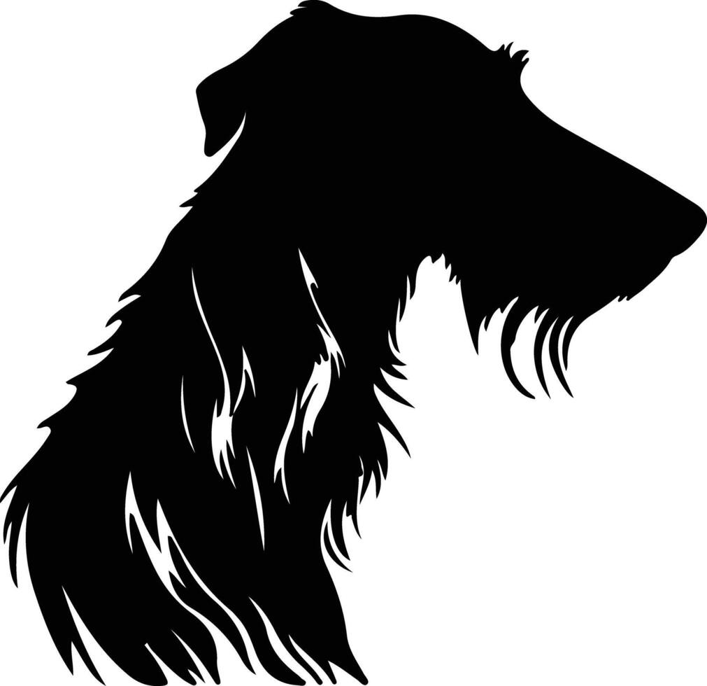 Scottish Deerhound  silhouette portrait vector