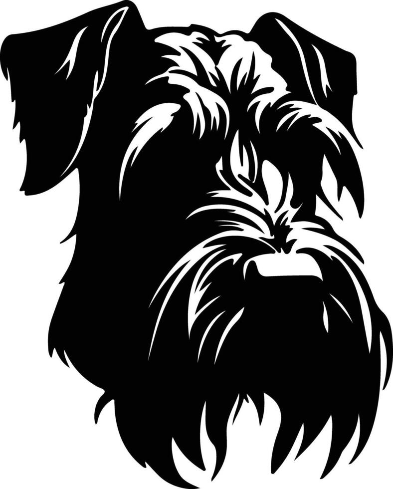 Giant Schnauzer  silhouette portrait vector